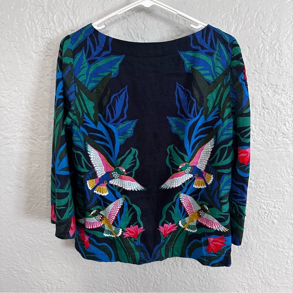 Boden Laurie Linen Top, Exotic Escape - Picture 9 of 11